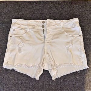 White Jean Shorts